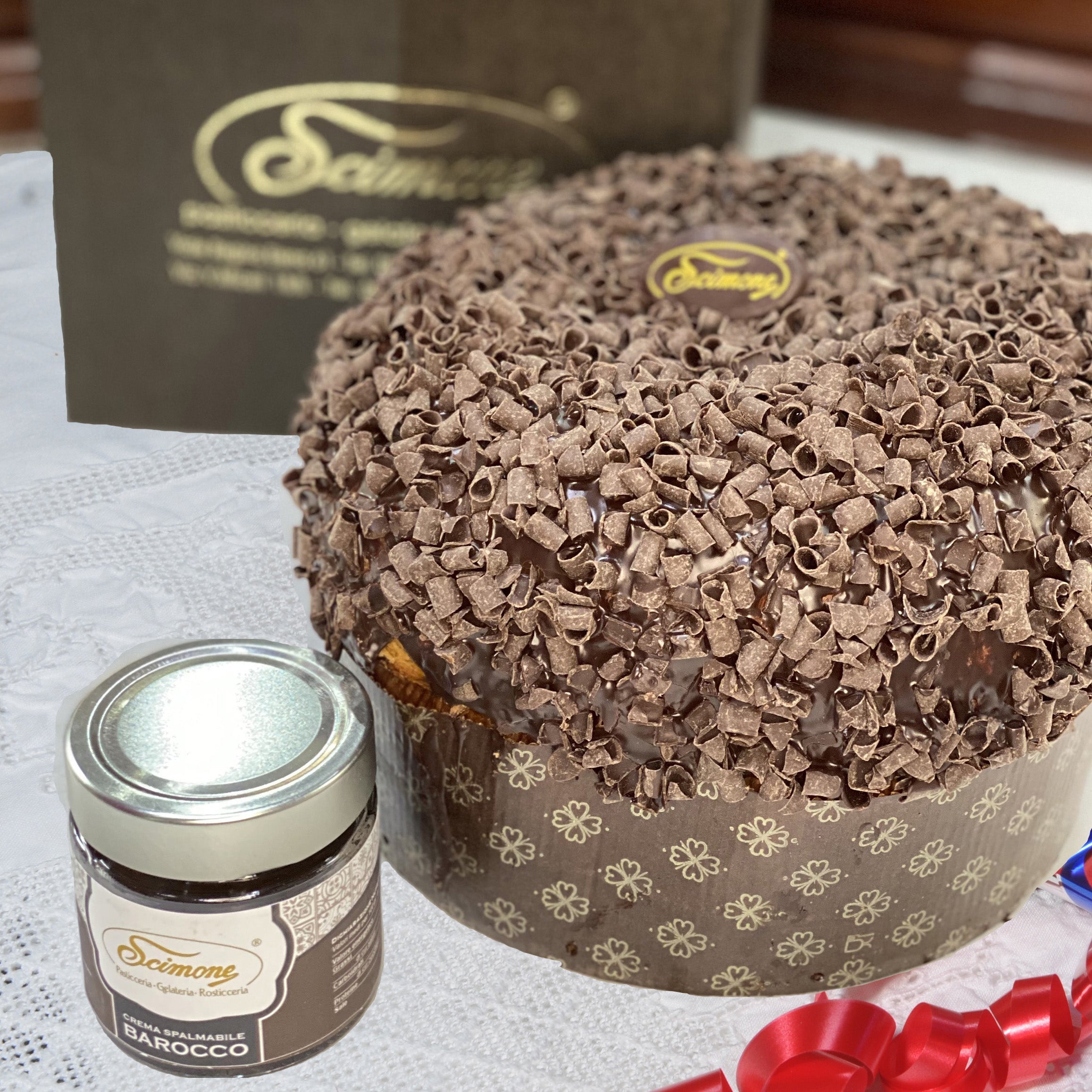 Panettone artigianale con cream al cioccolato by Scimone