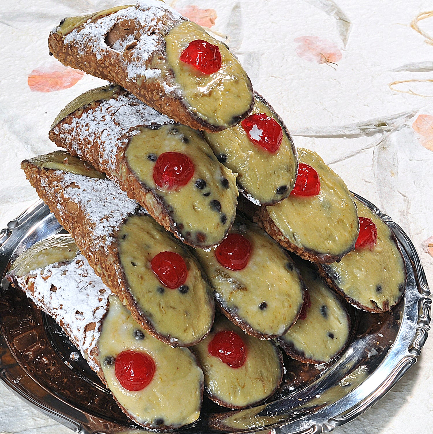 Cannoli siciliani con ricotta al pistacchio Scimone