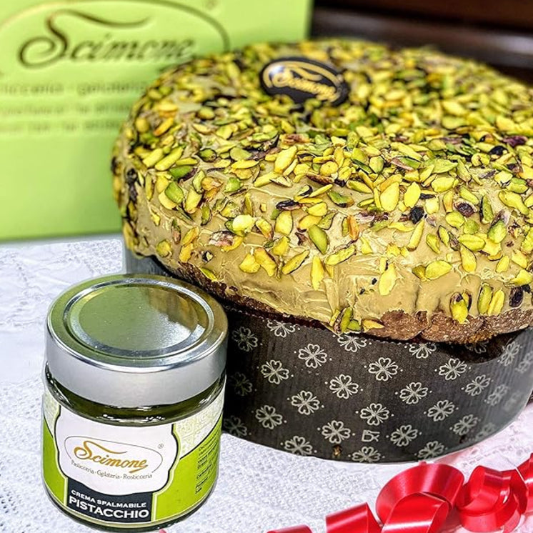 Panettone artigianale con crema al pistacchio by Scimone